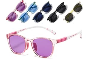 Musivon Occhiali da sole bambini 3-8 anni ragazza e ragazzi neonato, flessibile leggero materiale Protezione UVA e UVB