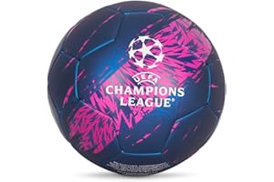 ROGER'S Pallone Champions League Palla Calcio Ufficiale Adulti Bambini. Misura Grande Taglia 5 (Blu Navy Rosa).