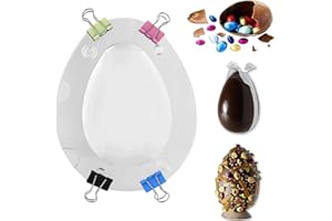 DWTECH Easter Egg Large Size-Acrylic 3D Dinosaur Egg Chocolate Mold Giant Ostrich Egg Chocolate Cake Fondant Mould Baking Sugar Craft Decorating Mold Tool Soap Shape Jelly Soap Mould Pack Bomb (Ostrich Egg)