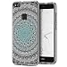 Produktbild OOH!COLOR Huawei P10 Lite Hülle Design Case mit Motiv ROZ012 Minze Mandala Muster elastisch Schutzhülle Silikon Transparent Handyhülle Cover Slim Etui