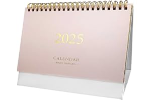 RUGBOL Calendario de escritorio 2025, calendario de escritorio 2025 Calendario Wrendale 2025 Calendario académico para la escuela Oficina Hogar Escritorio Mesa (Rosa)