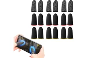 BZKSER Finger Sleeve - 18 pcs Manchons Respirants pour Jeux de Doigts pour Jeux de Doigts et de Pouce, Ensemble de Manchons de Pouce pour Gamer, protège-Doigts Gamer pour téléphone Portable Jeu