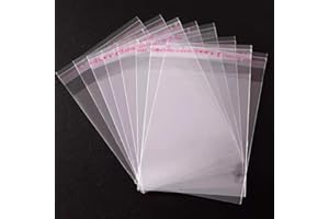 SOLEILX Bustine Trasparenti richiudibili con chiusura Adesiva 100 Pezzi, 17 x 24 + 3,5cm Buste Trasparenti Sacchetti Trasparenti Cellophane per confezioni Buste Plastica Richiudibili per indumenti fumetti ecc