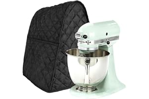 BETTERLE Mischer Abdeckung Staubdichte Abdeckhaube für die meisten Mixer/Standmix/Juicer/Kaffemaschine mit Aufbewahrungstasche, Abdeckhaube für Kitchen Aid Mischer (Black)