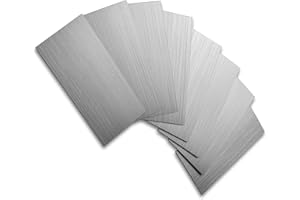 AULIGET 4 Pieces Stainless Steel Subway Self Adhesive Wall Tiles, 3mm Brushed Aluminum Stick on Tile, Splashback Tile Stickers for Kitchen & Bathroom (3 x 6 Inches)