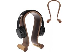 Maclean MC-815 hörlursstativ av trä | universalhållare för over-ear headset