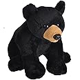 Wild Republic 23312 Black Bear Plush, Wild Calls Soft Toys with Original Sound, Kids Gifts, 20 cm, Multi