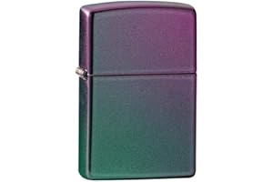 Accendino Zippo® Classic Iridescent Zippo Logo 49146ZL, Accendino Antivento Ricaricabile Zippo, Realizzato in Metallo con Caratteristico "click" Zippo, Viola e Verde, Made in USA, Ottima Idea Regalo