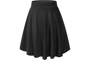 DRESSTELLS Jupe Mini Courte évasée en Polyester