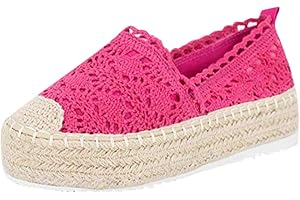 SUSENSTONE Chaussures Compensees Femme Soldes Mode Pas Cher Confortable Respirantes LéGèRes Confort Plateforme Espadrilles