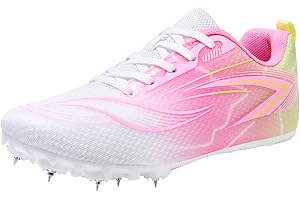 Sekiueo Damskor för friidrott pojkar flickor tävling hoppning sneakers spikskor sprintskor andningsbara skor