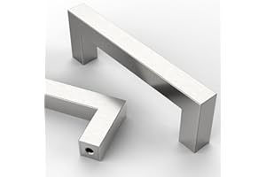 Astrée 10 Pack 96mm Brushed Satin Nickel Kitchen Handles Cupboard Handles Stainless Steel Kitchen Cupboard Handles Cabinet Handles Cupboard Door Handles Drawer Handles Wardrobe Handles