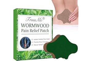 TRUUME Pain Relief Patch, Patch Anti Douleur, Patch Auto-Chauffant Dos,12 Pcs Auto-Chauffant Naturel Absinthe Autocollant, Patch de Soulagement de la Douleur Moxibustion Autocollant Lumbago Douleur