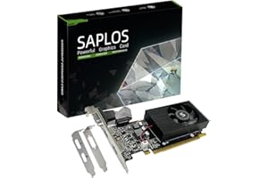 SAPLOS GT 730 2GB DDR3 128-bit, Dual HDMI, VGA, Low Profile Graphics Card, PC Video Card, Computer GPU for Working, Low Power, PCI Express x16, DirectX 11