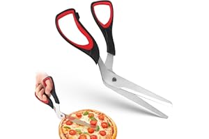 TNOMSNO Pizzaschere - Multifunktionale Küchenschere, Einfach zu Verwendende und zu Reinigende, 27 cm für Crepes, Torten und Pizzen