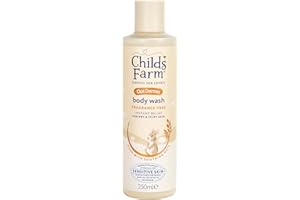 Childs Farm OatDerma Body Wash, Fragrance Free, Soothing Face Bath Shower Gel, Sensitive Skin Soap, Baby Kids, 250ml