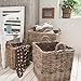 Produktbild lounge-zone Rattan Korb-Set 4-teilig Aufbewahrungsbox KUBU Dekokörbe eckig grau 14398