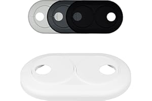 FUX Doppel Heizungsrohr Rosette, Rohrabstand variabel, Loch-Ø: 15mm - 28mm, Rohrabdeckung, Verkleidung, Heizkörper Rosetten, Abdeckungen Heizungsrohr (18mm, weiß RAL 9016)