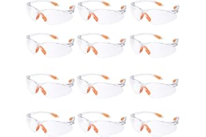 COZLLY Safety Glasses Pack of 12 Safety Goggles Eyewear Safety Specs Clear Eye Protection Glasses Protective Safety Glasses for Work Personal Protective Equipment Security Glasses Anti Dust/Scratch/Mist/Wind