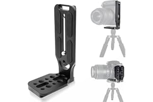 HAFOKO L-Halterung Vertikaler Plattenhalter für Gimbal Stabilisator 1/4'' 3/8'', DSLR Kamera auf Videostativ Einbeinstativ / 3 Achsen Gimbal Stabilisator für Live-Stream Video
