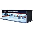 Colcolo 1/64 Diecast Car Display Case with Parking Lot Scene Tabletop Decor with Light Car Garage Display Case for CollectorsCars, gulf oil