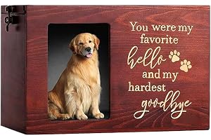 Pet Urns For Dogs Ashes, Pet Memorial Urns For Dogs Or Cats Ashes, Large Wooden Funeral Pets Memorial Urns With Photo Frame