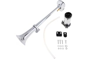 ePathChina® 17 Inch 150DB Super Loud 12V Single Trumpet Air Horn Compressor Kit for Cars/Trucks/Boats/Motorcycles/Vehicles