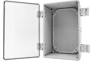 CHENGPI Verteilerdose,Verteilerschrank Industriegehäuse Schaltkasten,IP65 Elektrische Abzweigdose,Transparente Abdeckung Installationsgehäuse,ABS-Kunststoffgehäuse mit Schloss,600x500x220MM