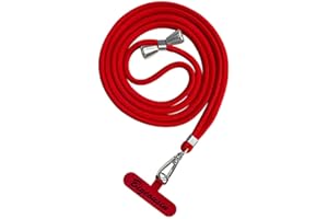 Bigcousin Tour de Cou Telephone Universelle,Réglable Amovible en Nylon Pendentifs Collier de Longe Porte-clés Cordon pour Plupart de Téléphones Intelligents,Rouge