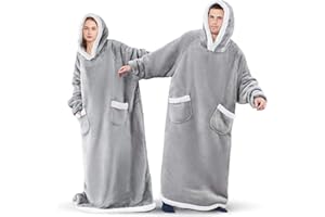 BTONGE Sweat à Capuche surdimensionné Couverture Originale Super Douce et Chaude Cosy Sherpa Giant Sweat à Capuche Confortable pour Adulte Homme Femme Teen Snuggle Hoodie