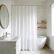 YTITILUCK Rideaux de Douche Blanc Pur Couleur Unie Rideau de Salle de Bain Tissu Polyester épaissir Rideau de Baignoire cloison étanche 135x230cm(WxL) Extra Long Shower Curtain YTITILUCK Rideaux de Douche Blanc Pur Couleur Unie Rideau de Salle de Bain Tissu Polyester épaissir Rideau de Baignoire cloison étanche 135x230cm(WxL) Extra Long Shower Curtain