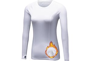 TERODACO Thermounterwäsche Damen Extra Warm Daumenlöcher Thermo Skiunterwäsche Damen Oberteile Innenfleece Weich Frauen Ski Unterwäsche Gym Sport Wandern Funktionsunterwäsche
