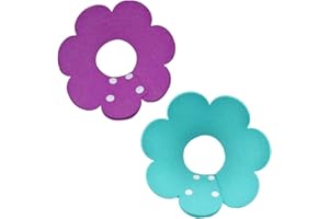 BCBF 2 PCS M collare elisabettiano cane morbido collare elisabettiano gatto morbido regolabile collare elisabettiano gatto recupero ferite gatto collare protezione morso cane（Ciano+Viola）