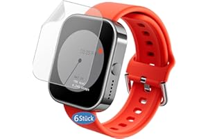 Frgnie Folia ochronna kompatybilna z CMF by Nothing Smartwatch Pro (6 sztuk) etui ochrona wyświetlacza bez pęcherzyków powietrza, elastyczna folia TPU