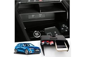 ‎RUIYA Ruiya Compatible with A*udi A3 8Y 2021 2022 2023 2024 Centre Console Storage Box, Organiser Tray Centre Armrest Glove Box Centre Console Organiser A*udi A3 Accessories Centre Console Storage
