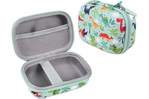 Leayjeen Kids Digital Camera Case, Compatible with Gofunly/Hangrui/Cocopa/GREENKINDER/YunLone/arnssien/Vavkasi, Christmas Birthday Gift Toys for Boys and Girls(Case Only) Green Dinosaur