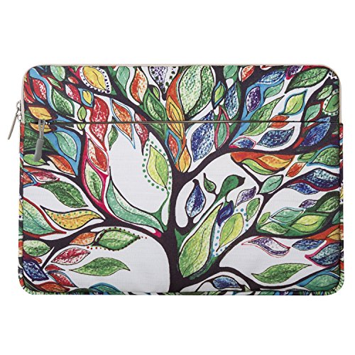 MOSISO Canvas Gewebe Laptop Hülle Sleeve Tasche für 13-13.3 Zoll MacBook Pro, MacBook Air, Notebook Computer, Liebe Baum - 2