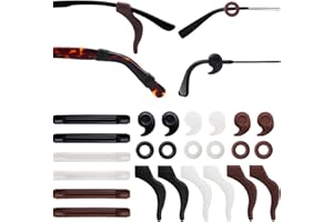 Benvo 12 Pairs Eyeglasses Retainers Silicone Glasses Temple Holders Anti-slip Eyewear Spectacle Stay Put Glasses Stoppers