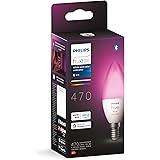 Philips Hue White and Color Ambiance Lampadina Smart LED, Attacco E14, Luce Bianca o Colorata, 4W