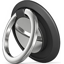 KolorFish Universal Magnet Mobile Phone Ring Grip Holder Stand 360 Degree Rotation with Finger Ring for All Mobile Phone and 
