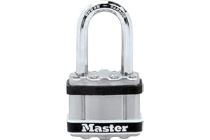 Master Lock M1EURDLFSTS Candado de resistencia Cubierta del cuerpo de acero laminado, Arco Medium + Marine, Proteja con seguridad barcos y puertas en un entorno naval, plata, Ancho 44 mm