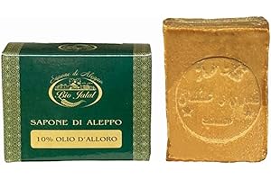 BIO JALAL SAPONE DI ALEPPO BIO JALAL - Sapone di Aleppo con 10% Olio di Alloro - Saponetta da 200gr (1) - Prodotto a mano in Turchia ricetta tradizionale (1) - Aleppo 100% naturale -Adatto per trattamento viso, corpo e capelli