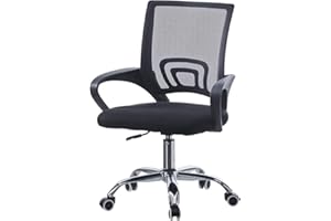 OFCASA Black Mesh Office Chair, Ergonomic Computer Desk Chair with Lumbar Support and Wheels Swivel Height Adjustable Executive Task Chair for Home Office Work Study