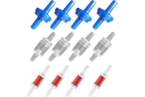 CRLLDPM 12 Pezzi Valvola di Non Ritorno Unidirezionale in Plastica per Acqua, Combustibile, Gas e Aria Liquida