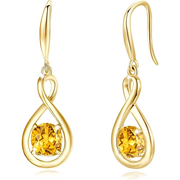 FANCIME Collana Infinito Con Pietra Portafortuna Granato - Argento 925 Placcato Oro Giallo, Regalo Per Compleanno Mamma Moglie - 2
