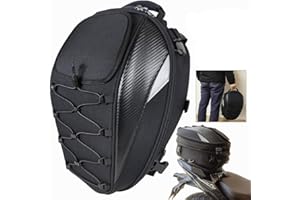 BIGFOX Bolsa Asiento Moto - de Equipaje Impermeable para Asiento de Motocicleta, Doble Uso Bolsa para Casco Capacidad 10-14L para Motocicleta