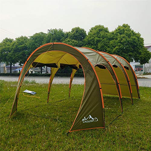 TOPQSC Grande Tente Familiale Multifonctionnel Pliable Abri de Soleil Extérieur Imperméable Tente de Camping 8-10 Personne Convient pour La Famille Jardin/Camping/Pêche/Plage/Voiture 450 * 310 * 205