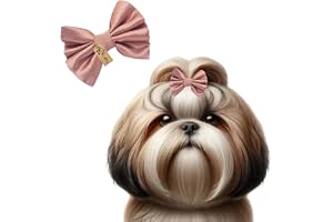 Western Era Dog Bow Hair Clip Stylish Pet Accessory Soft, Comfortable Small, Medium & Large Dogs Grooming, Photoshoots, Parties Fashionable & Durable Design for Pets (Pink)