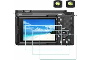 ULBTER Protection Ecran pour Sony Alpha ZV-E10 II / A7C II A6700 ZVE10 II ZV-E1 6700 7C II A7CII 7CII ZVE1 et Housse de Sabot, Film Verre Trempé Optique 0,3mm Dureté 9H Anti-Bulle -Lot de 3