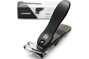 Steinder Coupe-ongles, coupe-ongles EASY Outil d'auto-pédicure pour ongles incarnés, poignée EZ et conception sans effort de la lame rotative à 360 degrés et du capteur d'ongles